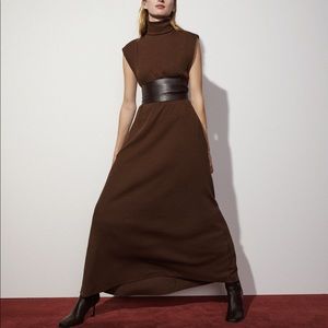 NEW ZARA LONG RIBBED DRESS - S